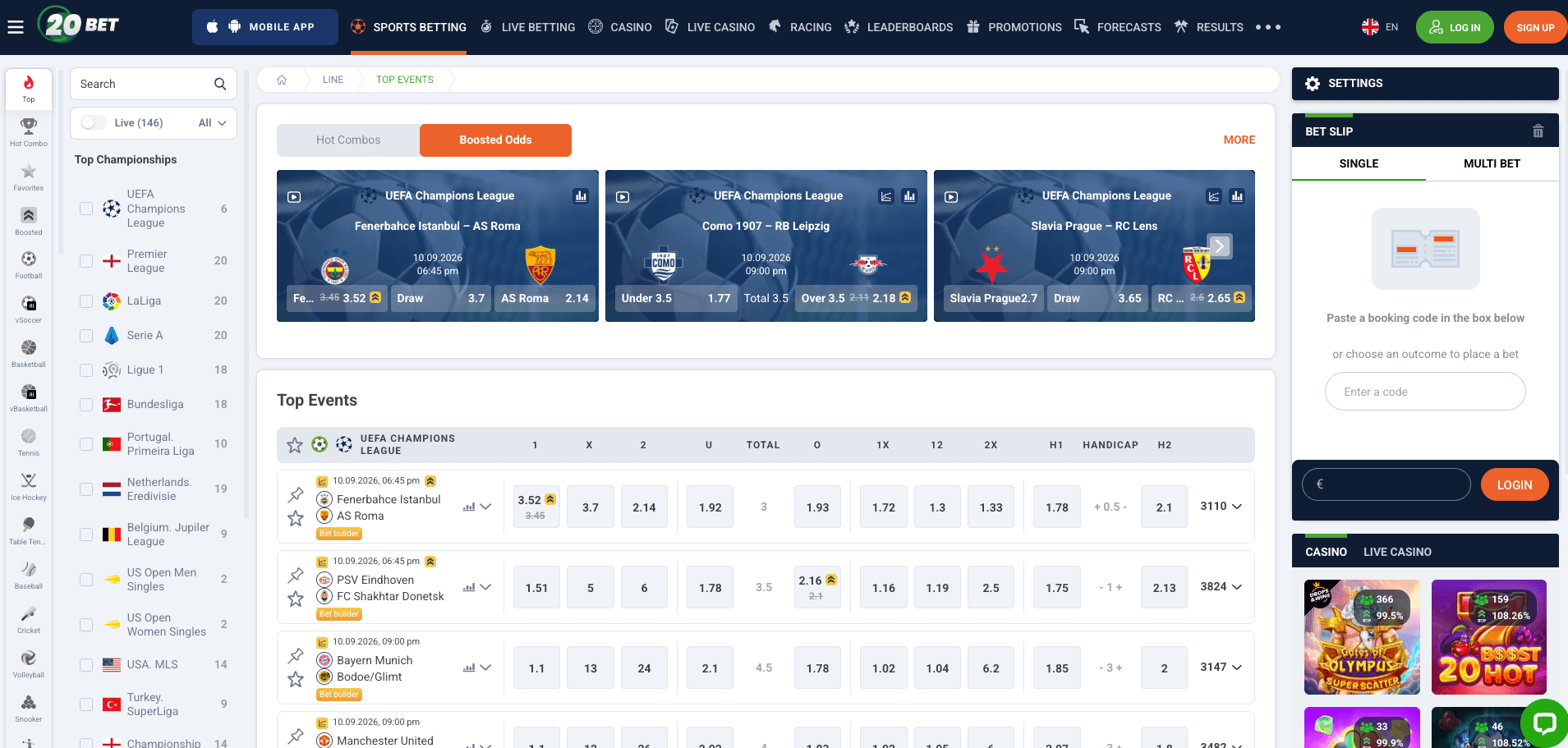 20bet sportsbook