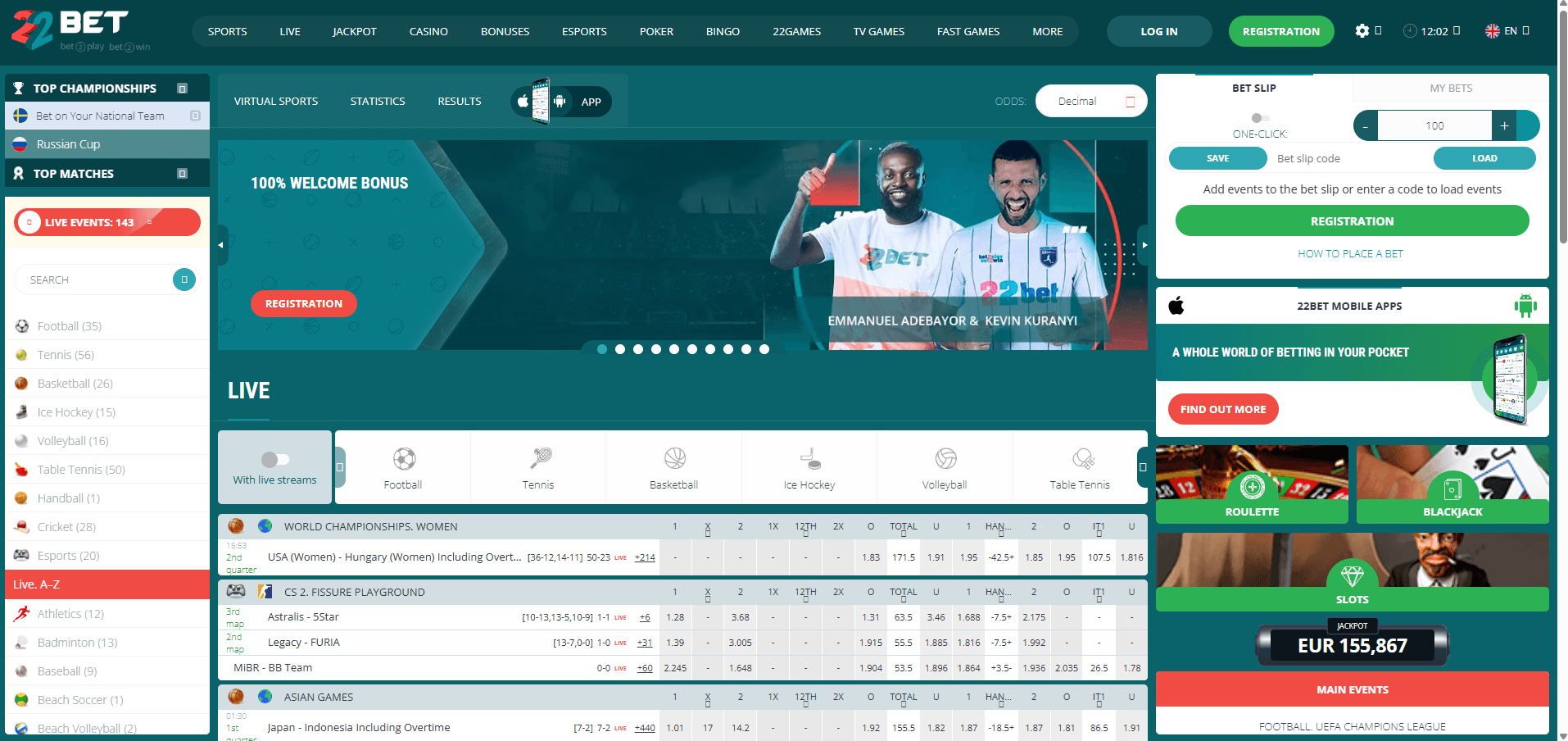 22bet sportsbook